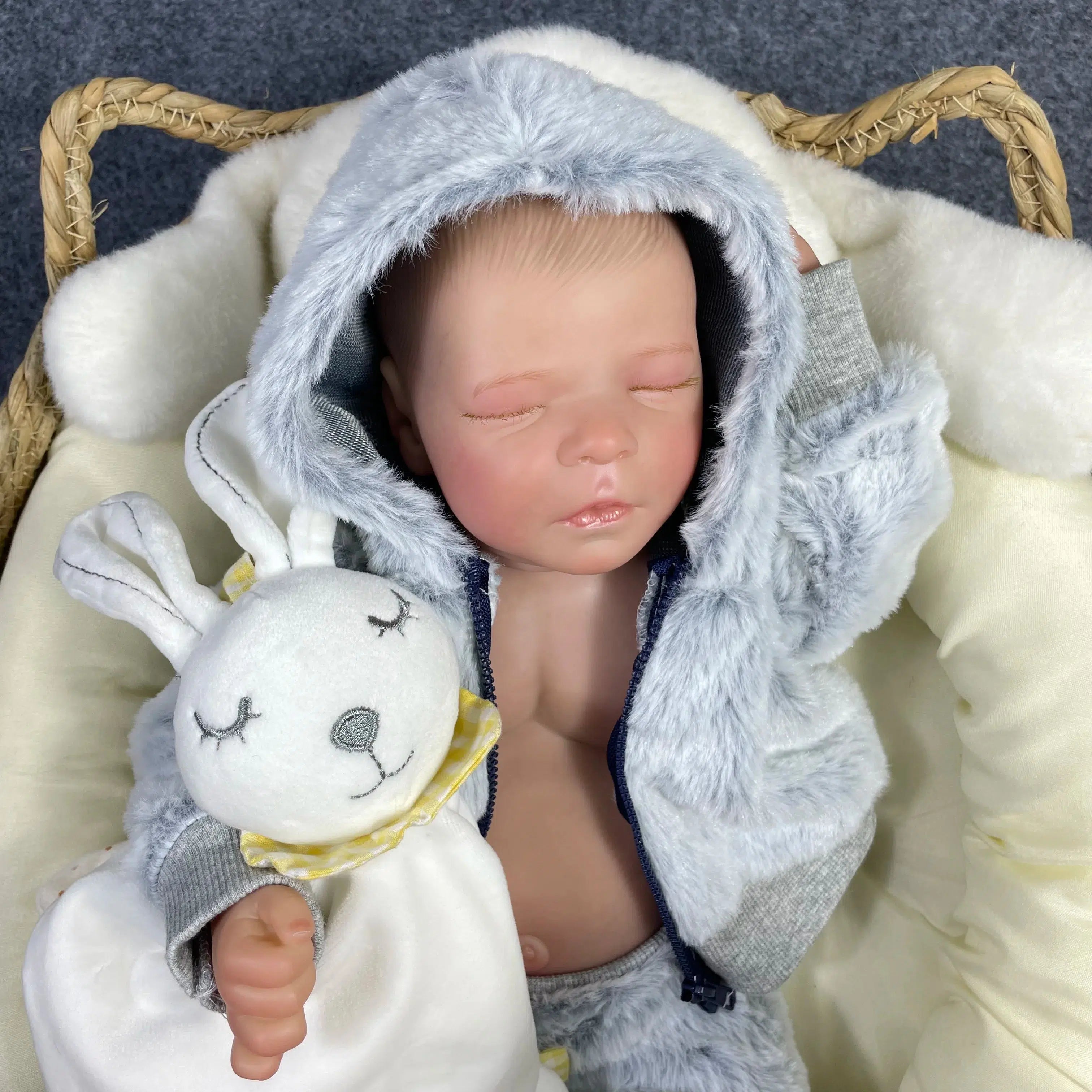 17-Inch Reborn Toddler Boy Doll: Soft Full Body Silicone, Flexible
