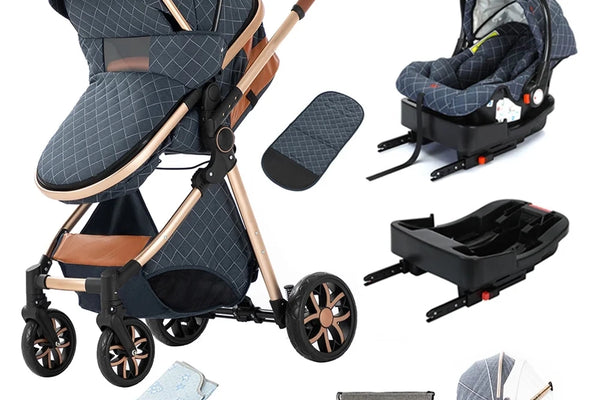 blue premium baby stroller