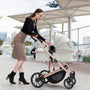 woman with baby stroller