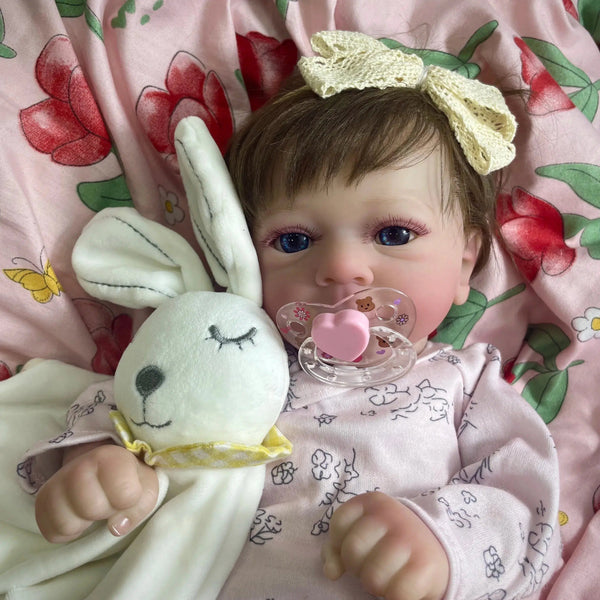 17-18Inch Finished Reborn Dolls Felicia Silicone Vinyl Or Cloth Doll Lifelike Adorable Newborn Girl Best Christmas Gift for Kids-Maternity Miracles - Mom & Baby Gifts