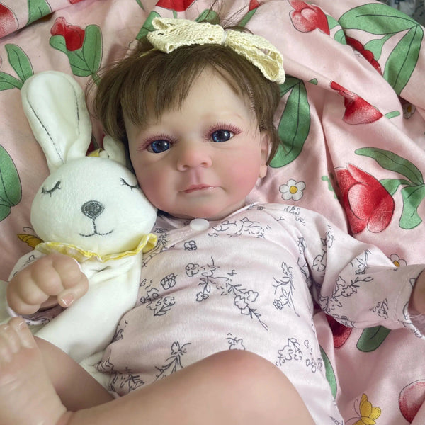 17-18Inch Finished Reborn Dolls Felicia Silicone Vinyl Or Cloth Doll Lifelike Adorable Newborn Girl Best Christmas Gift for Kids-Maternity Miracles - Mom & Baby Gifts