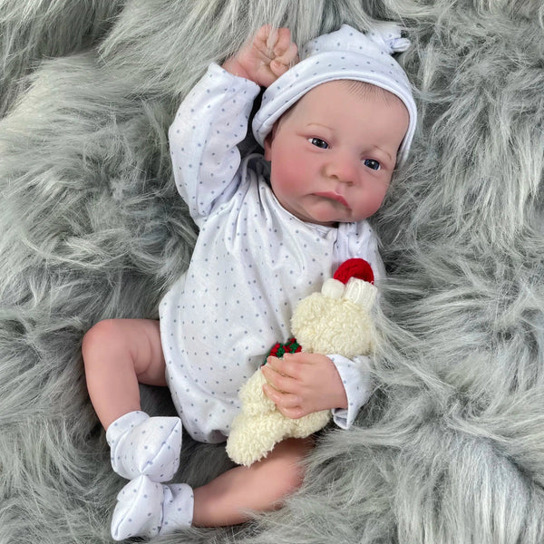 17Inch Levi Awake Full Vinyl Body Waterproof Or Cloth Body Reborn Doll Lifelike 3D Painted Skin Visible Veins Gift Toy-Maternity Miracles - Mom & Baby Gifts