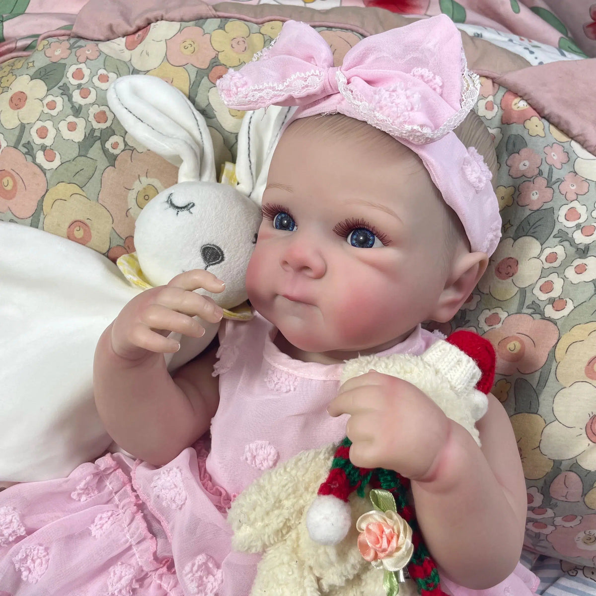 18 Inch Finished Reborn Baby Doll Full Silicone Vinyl Girl Washable Bettie With Painted Lifelike 3D Skin Reborn Christmas Toys-Maternity Miracles - Mom & Baby Gifts