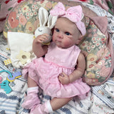 18 Inch Finished Reborn Baby Doll Full Silicone Vinyl Girl Washable Bettie With Painted Lifelike 3D Skin Reborn Christmas Toys-Maternity Miracles - Mom & Baby Gifts