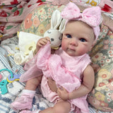 18 Inch Finished Reborn Baby Doll Full Silicone Vinyl Girl Washable Bettie With Painted Lifelike 3D Skin Reborn Christmas Toys-Maternity Miracles - Mom & Baby Gifts