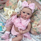 18 Inch Finished Reborn Baby Doll Full Silicone Vinyl Girl Washable Bettie With Painted Lifelike 3D Skin Reborn Christmas Toys-Maternity Miracles - Mom & Baby Gifts