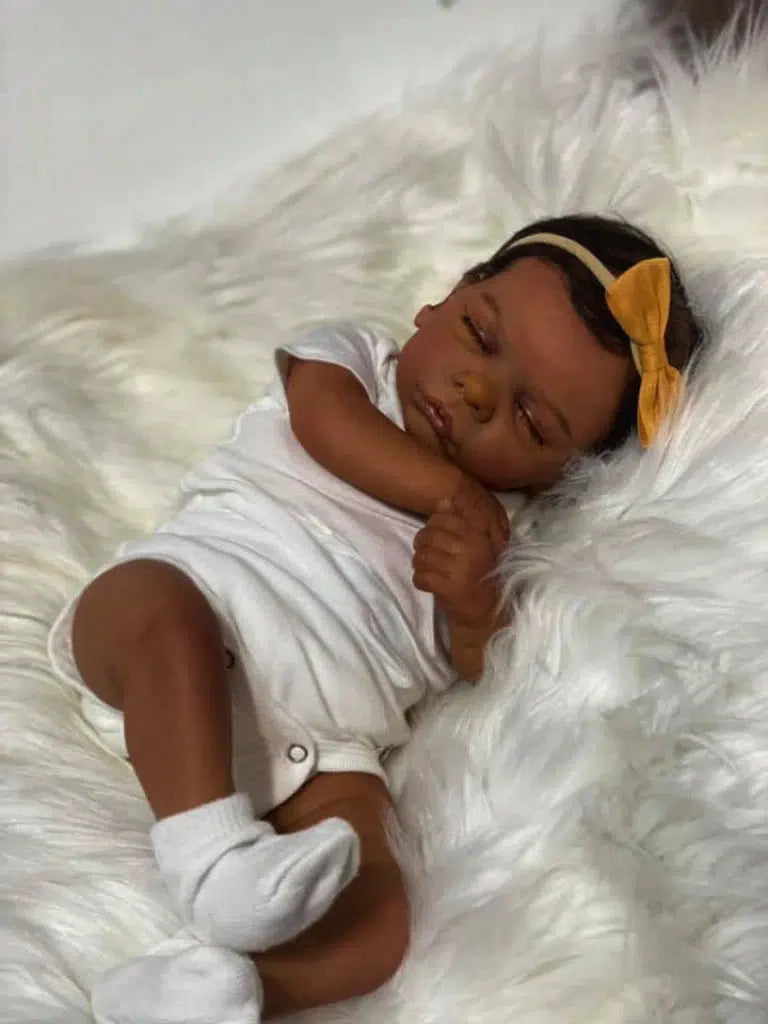 48CM African American Reborn Baby Doll Romy Premature Baby Finished Newborn Dark Skin Black Girl Best Christmas Gift For Kids-Maternity Miracles - Mom & Baby Gifts