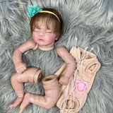 19 Inch Already Painted Reborn Doll Kits Sam With Hair Transplant Lifelike 3D Painted Skin Visible Veins Handmade Mold-Maternity Miracles - Mom & Baby Gifts