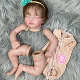 19 Inch Already Painted Reborn Doll Kits Sam With Hair Transplant Lifelike 3D Painted Skin Visible Veins Handmade Mold-Maternity Miracles - Mom & Baby Gifts