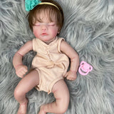 19 Inch Already Painted Reborn Doll Kits Sam With Hair Transplant Lifelike 3D Painted Skin Visible Veins Handmade Mold-Maternity Miracles - Mom & Baby Gifts