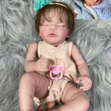 19 Inch Already Painted Reborn Doll Kits Sam With Hair Transplant Lifelike 3D Painted Skin Visible Veins Handmade Mold-Maternity Miracles - Mom & Baby Gifts