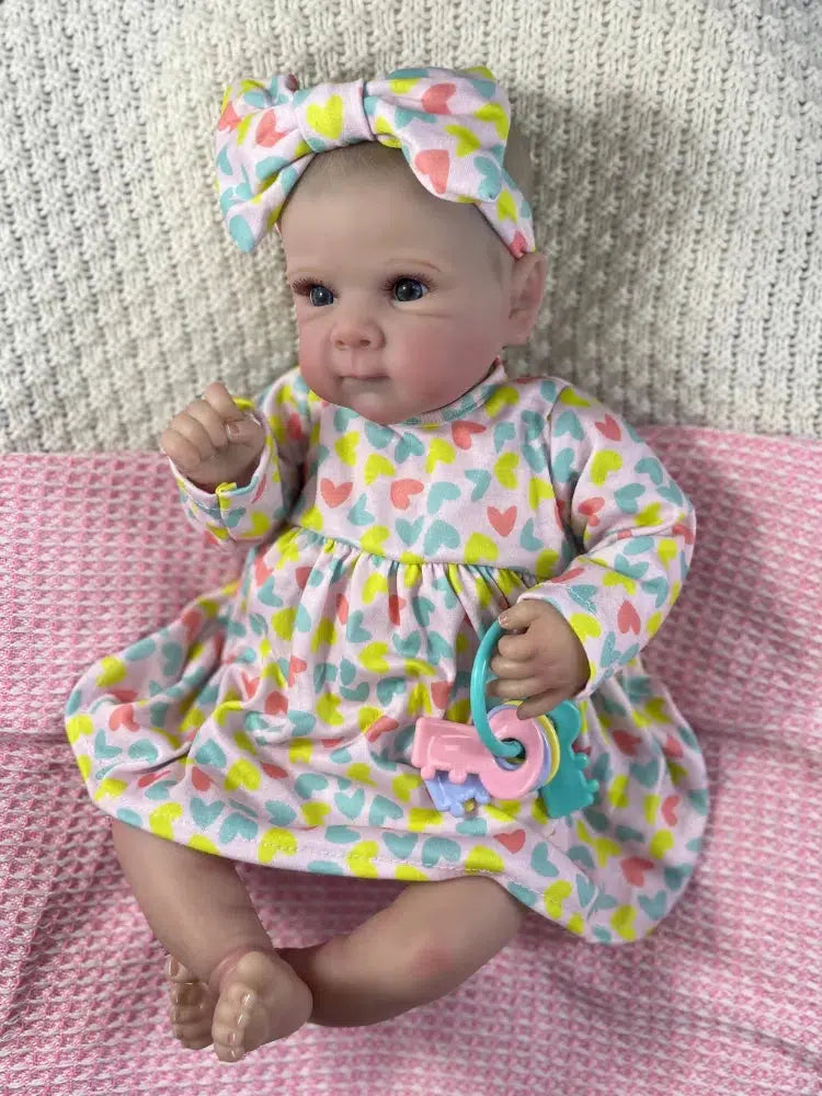 19inch Bettie Reborn Baby Doll Adorable Girl Silicone Vinyl Cloth Body Lifelike Painted Skin Art Collectible Doll Christmas Gift-Maternity Miracles - Mom & Baby Gifts