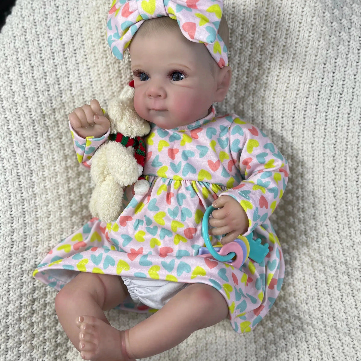 19inch Bettie Reborn Baby Doll Adorable Girl Silicone Vinyl Cloth Body Lifelike Painted Skin Art Collectible Doll Christmas Gift-Maternity Miracles - Mom & Baby Gifts