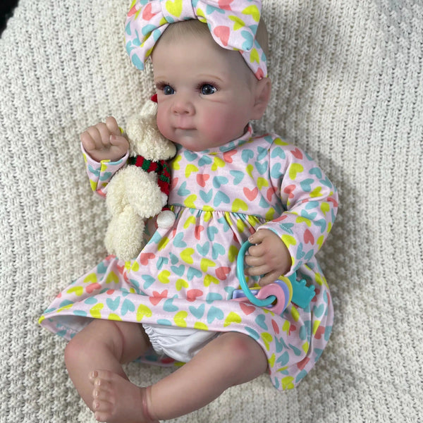 19inch Bettie Reborn Baby Doll Adorable Girl Silicone Vinyl Cloth Body Lifelike Painted Skin Art Collectible Doll Christmas Gift-Maternity Miracles - Mom & Baby Gifts