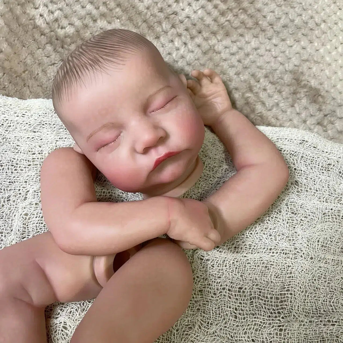 19inch Already Painted Reborn Doll Parts Levi Unassembled Lifelike Baby 3D Painting with Visible Veins Cloth Body Included-Maternity Miracles - Mom & Baby Gifts