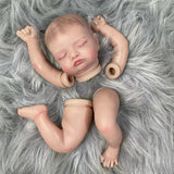 19 inch Painted Vinyl Reborn Doll Kit Rosalie Unassembled Lifelike Baby 3D Painting with Visible Veins Cloth Body Included-Maternity Miracles - Mom & Baby Gifts