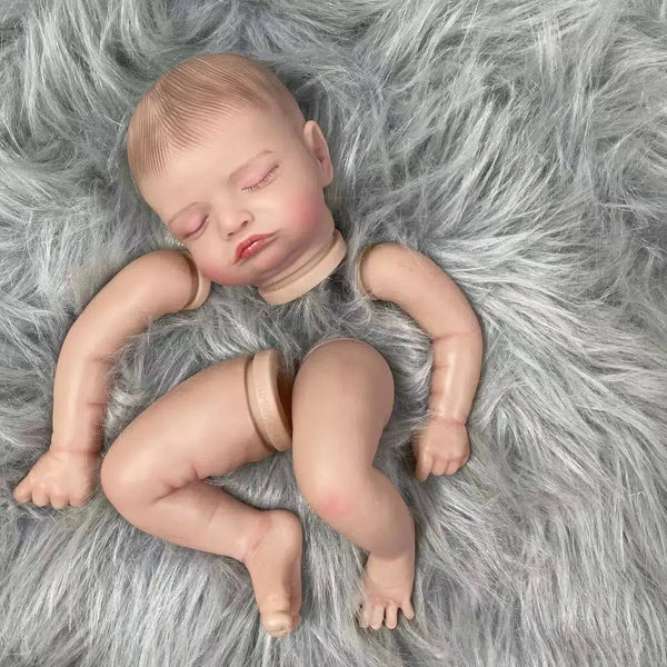 19 inch Painted Vinyl Reborn Doll Kit Rosalie Unassembled Lifelike Baby 3D Painting with Visible Veins Cloth Body Included-Maternity Miracles - Mom & Baby Gifts