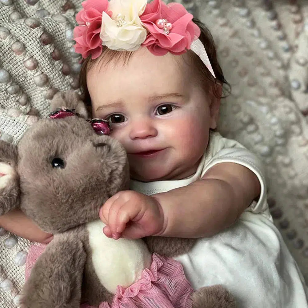 50CM Adorable Reborn Baby Doll Maddie Hand-Detailed Painted with Visible Veins Lifelike 3D Painted Skin Tone Christmas Toy Gift-Maternity Miracles - Mom & Baby Gifts