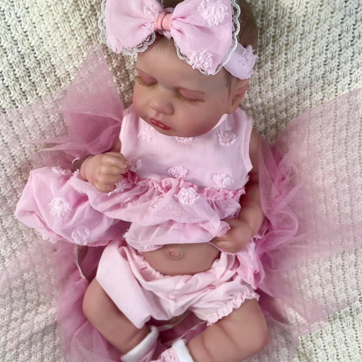 20 Inch Full Body Silicone Vinyl Reborn LouLou Girl Washable Reborn Baby Doll Adorable Bebe Reborn Toys Birthday Christmas Gift-Maternity Miracles - Mom & Baby Gifts