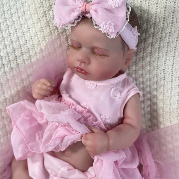 20 Inch Full Body Silicone Vinyl Reborn LouLou Girl Washable Reborn Baby Doll Adorable Bebe Reborn Toys Birthday Christmas Gift-Maternity Miracles - Mom & Baby Gifts