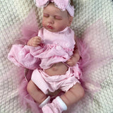 20 Inch Full Body Silicone Vinyl Reborn LouLou Girl Washable Reborn Baby Doll Adorable Bebe Reborn Toys Birthday Christmas Gift-Maternity Miracles - Mom & Baby Gifts