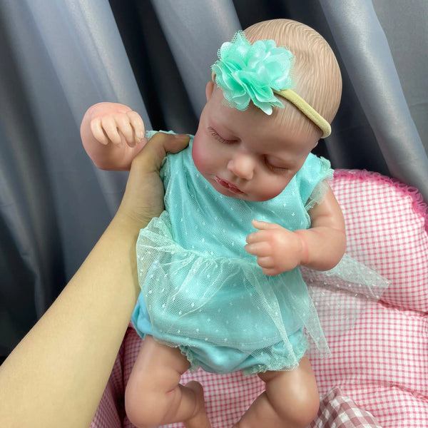 50CM LouLou Reborn Baby Dolls Sleeping Girl Lifelike Silicone Vinyl Newborn 3D Skin Visible Veins DIY Toys For Girls-Maternity Miracles - Mom & Baby Gifts