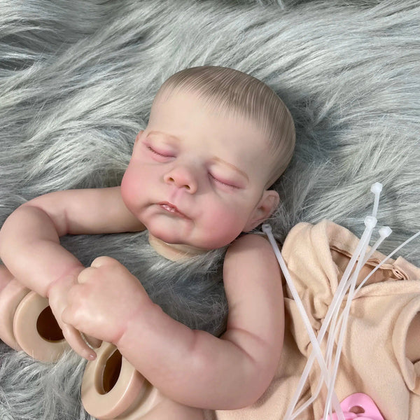 21 Inch Already Painted Reborn Baby Kit Eric/Erica With Eyelashes 3D Painted Skin Unassembled DIY Handmade Vinyl Doll Parts-Maternity Miracles - Mom & Baby Gifts