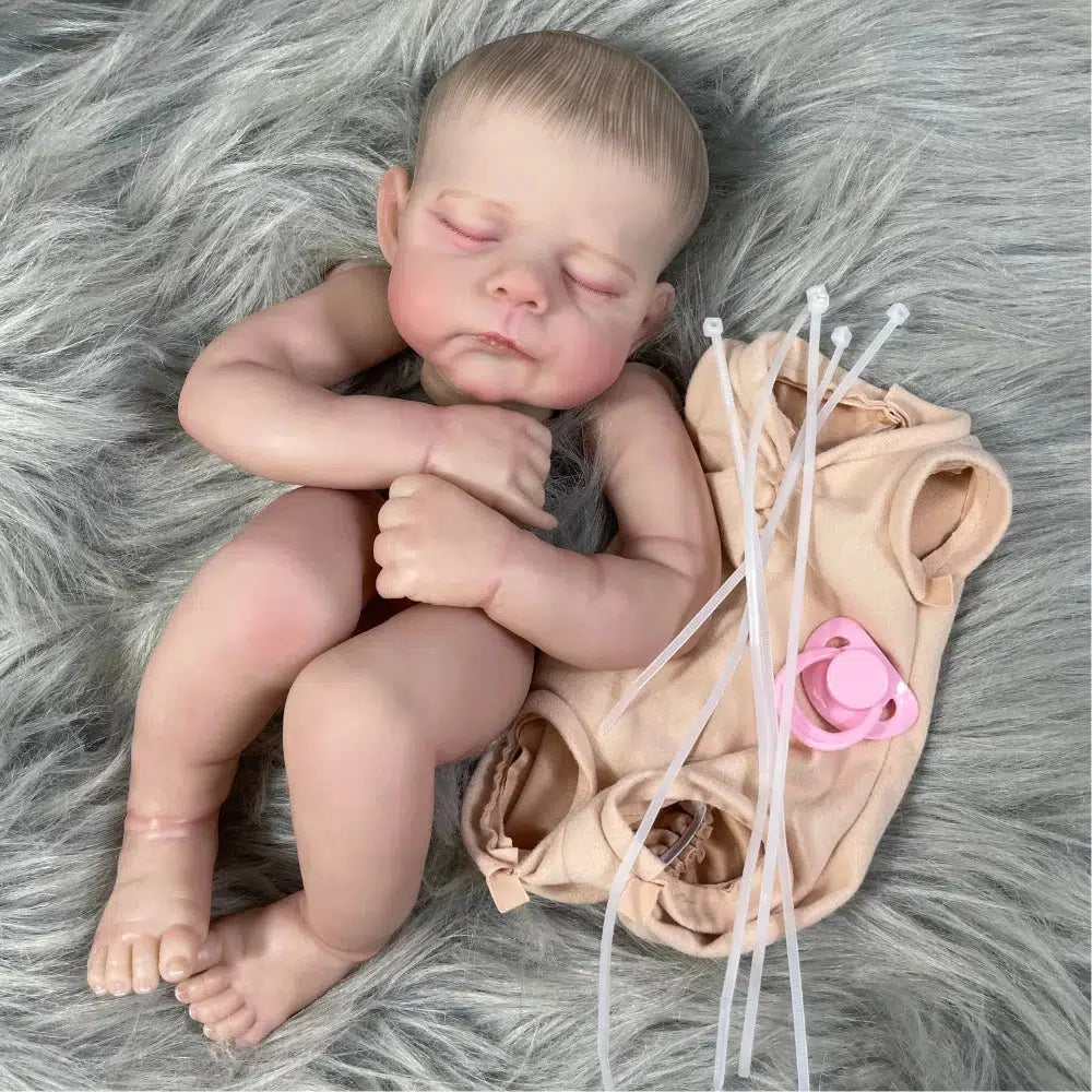 21 Inch Already Painted Reborn Baby Kit Eric/Erica With Eyelashes 3D Painted Skin Unassembled DIY Handmade Vinyl Doll Parts-Maternity Miracles - Mom & Baby Gifts