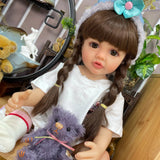 NPK 55CM Full Body Silicone Soft Touch Reborn Toddler Princess Betty with long hair Lifelike Real baby doll-Maternity Miracles - Mom & Baby Gifts