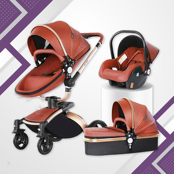 3-in-1 Luxury 360° Rotating Baby Stroller-Maternity Miracles - Mom & Baby Gifts