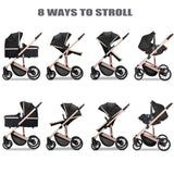 Deluxe 3 in 1 Baby Stroller-Maternity Miracles - Mom & Baby Gifts