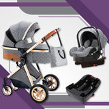 Grey Premium 3-in-1 Baby Stroller-Maternity Miracles - Mom & Baby Gifts