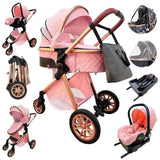 Perfect Pink Premium 3-in-1 Baby Stroller-Maternity Miracles - Mom & Baby Gifts