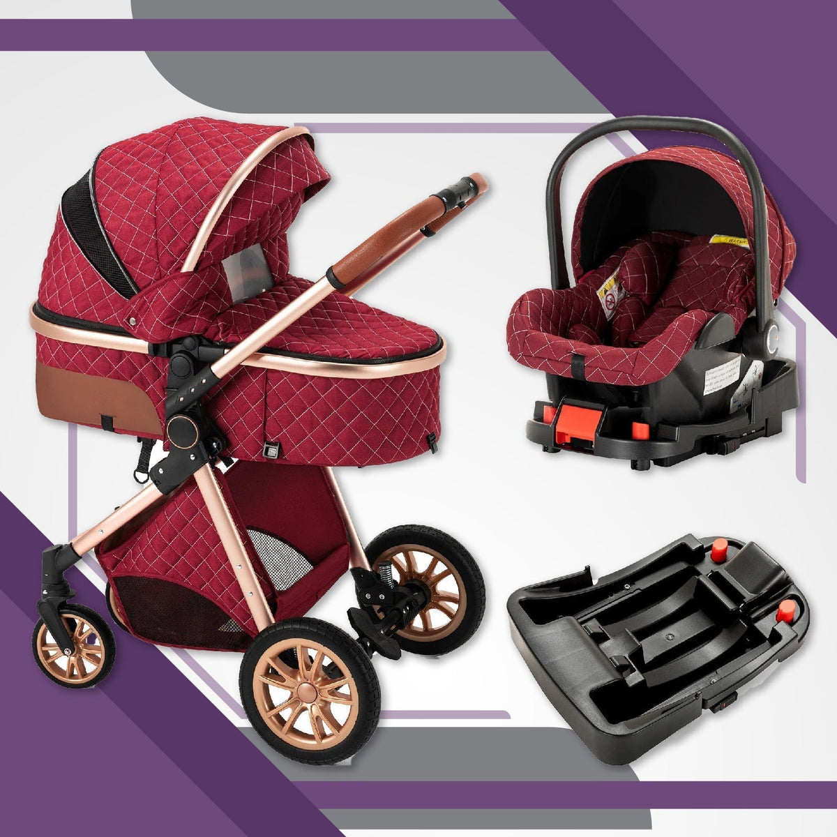 Premium 3-in-1 Baby Stroller-Maternity Miracles - Mom & Baby Gifts