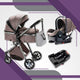  Deep Dark Chocolate 3-in-1 Travel System (ISOFIX BASE INCLUDED)