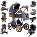  Brilliant Dark Blue 3-in-1 Travel System (ISOFIX BASE INCLUDED)