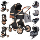  Majestic Black & Gold 3-in-1 Travel System (ISOFIX BASE INCLUDED)