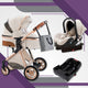  Luxurious Creamy White 3-in-1 Travel System (ISOFIX BASE INCLUDED)